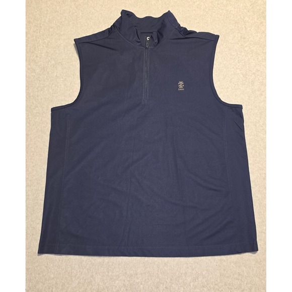 IZOD Other - IZOD Golf Vest Mens Large Blue Sleeveless 1/4 Zip Pullover Athletic